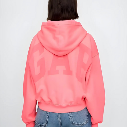 VintageSoft® Crop Logo Hoodie