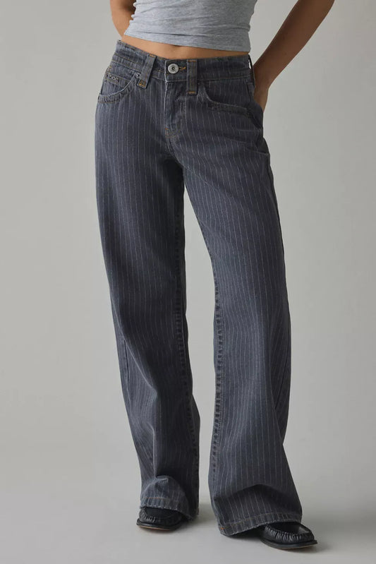 CityStitch® Pinstripe Low Rise Jeans